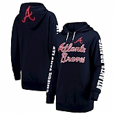 Women Atlanta Braves G III 4Her by Carl Banks Extra Innings Pullover Hoodie Navy,baseball caps,new era cap wholesale,wholesale hats